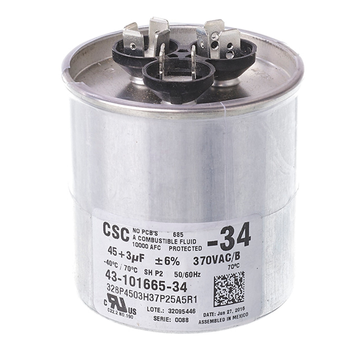 Rheem 43-101665-34 Capacitor DAL-M3GJ0345 Dtech