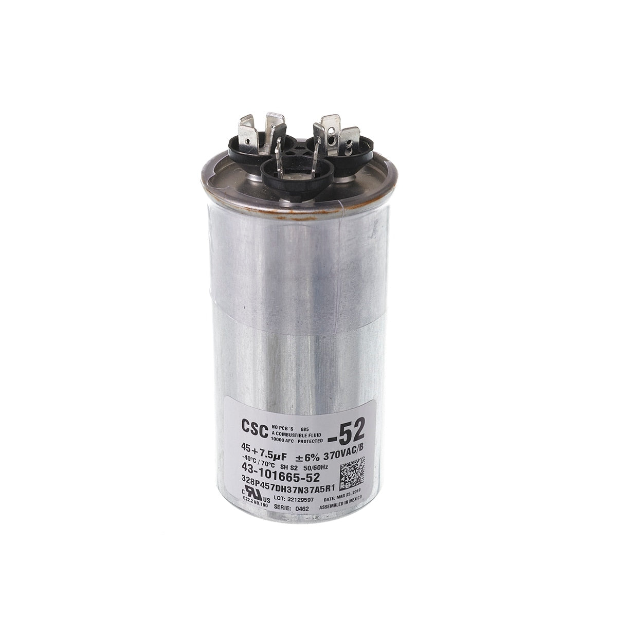 Rheem 43-101665-52 Capacitor 45/7.5 370