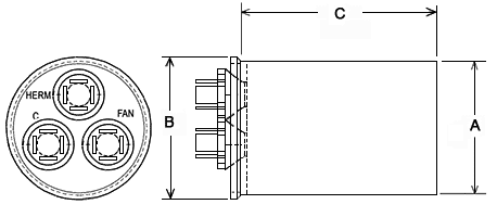 Rheem 43-101665-69 Capacitor 45/15/440