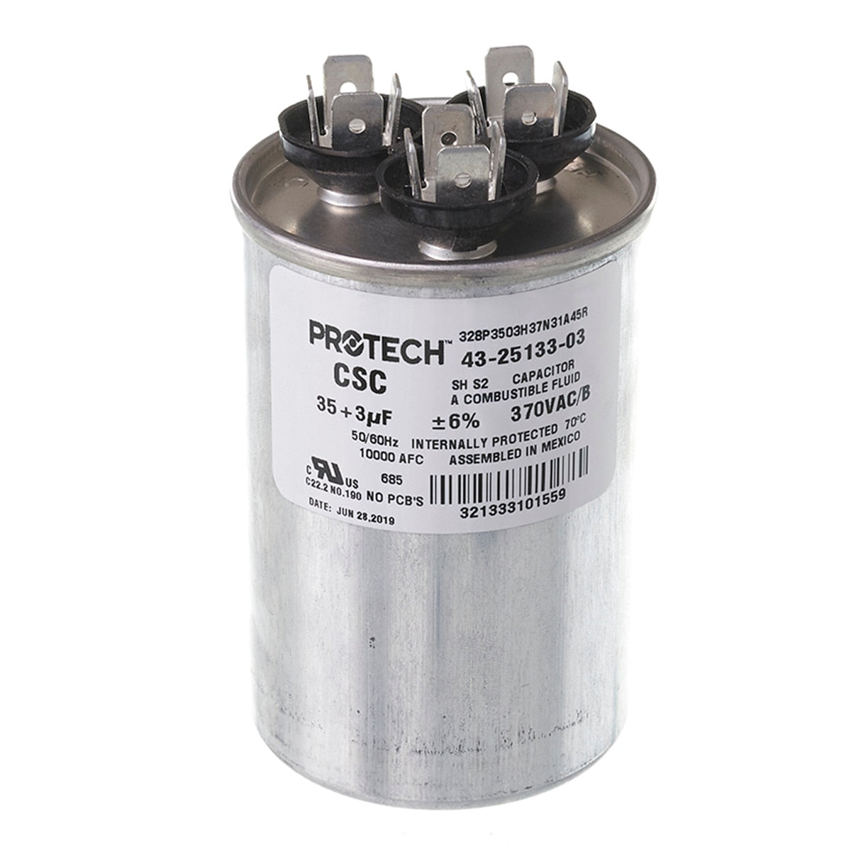 Rheem 43-25133-03 35/3/370 Dual Round Metal Finish