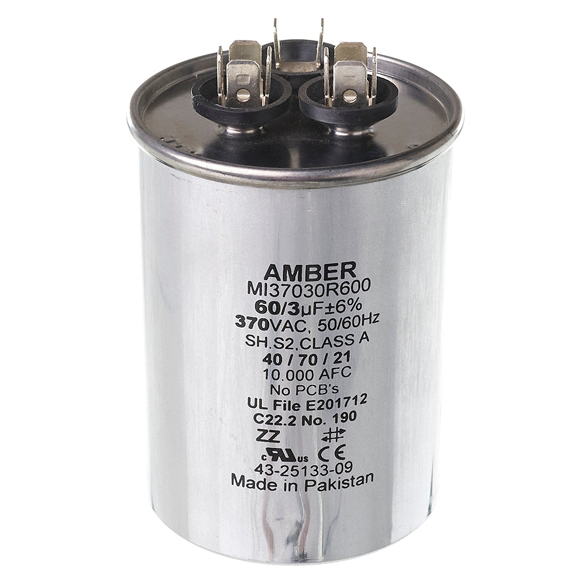 Rheem 43-25133-09 60/3/370 Dual Round Metal Finish