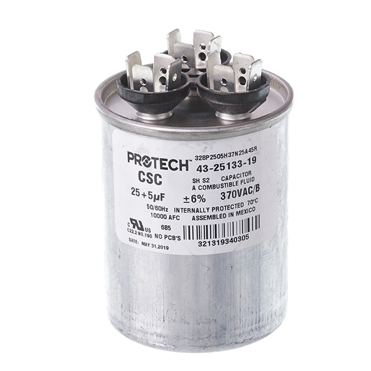 Rheem 43-25133-19 Capacitor - 25/5/370 MI37050R250