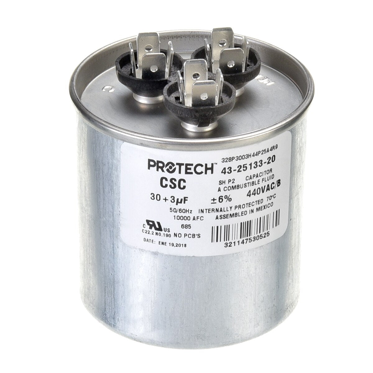 Rheem 43-25133-20 Capacitor - 30/3/440