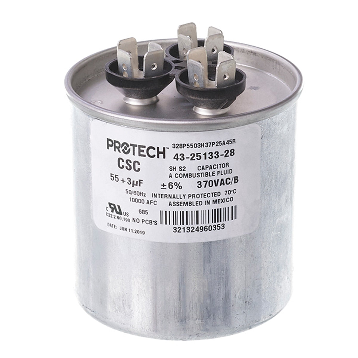Rheem 43-25133-28 Capacitor - 55/3/370