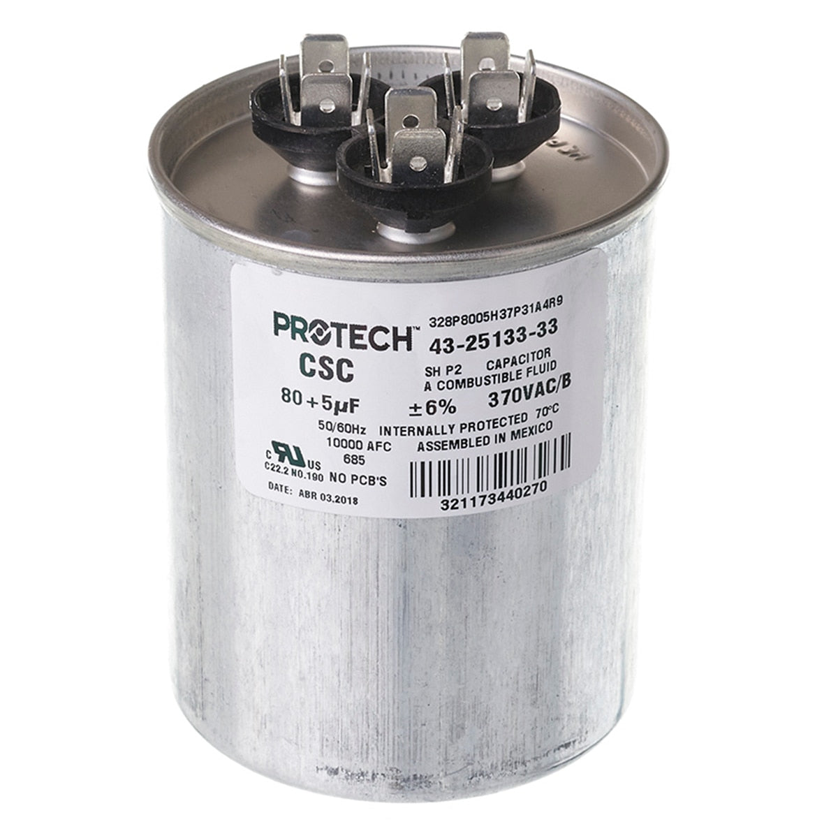 Rheem 43-25133-33 Capacitor - 80/5/370