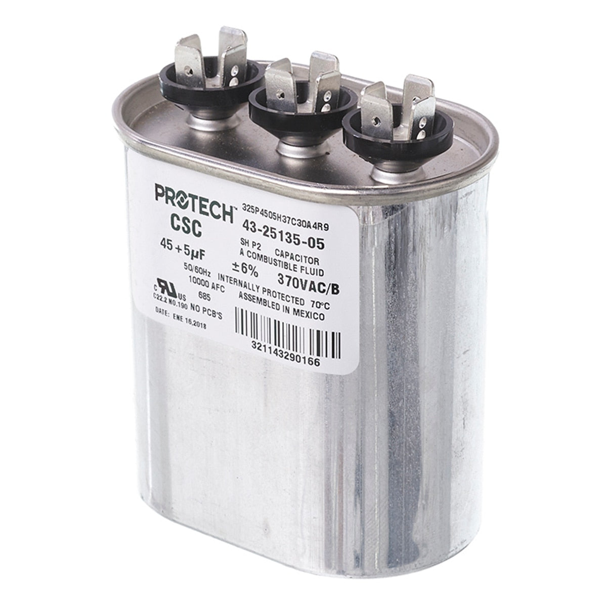 Rheem 43-25135-05 45/5/370 Dual-Oval Metal Finish