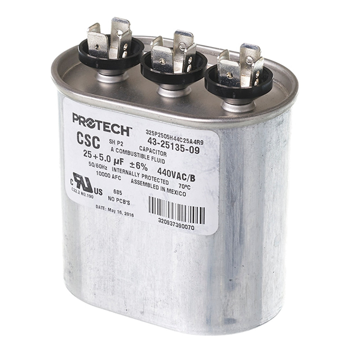 Rheem 43-25135-09 25/5/440 Dual-Oval Metal Finish