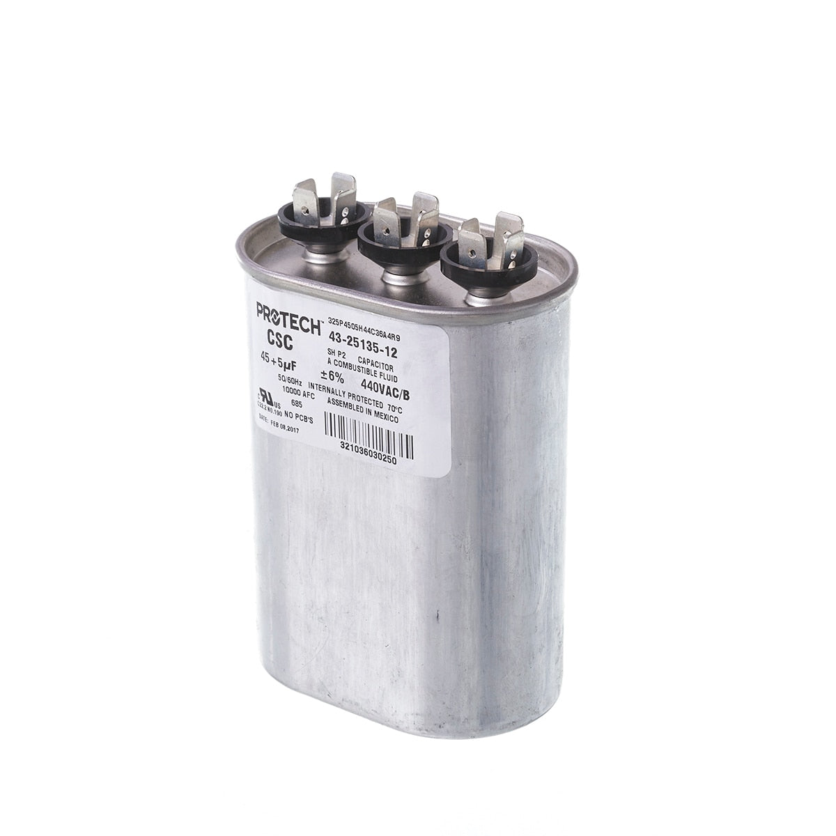 Rheem 43-25135-12 45/5/440 Dual-Oval Metal Finish