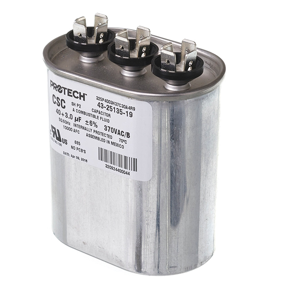 Rheem 43-25135-19 40/3/370 Dual Oval Metal Finish