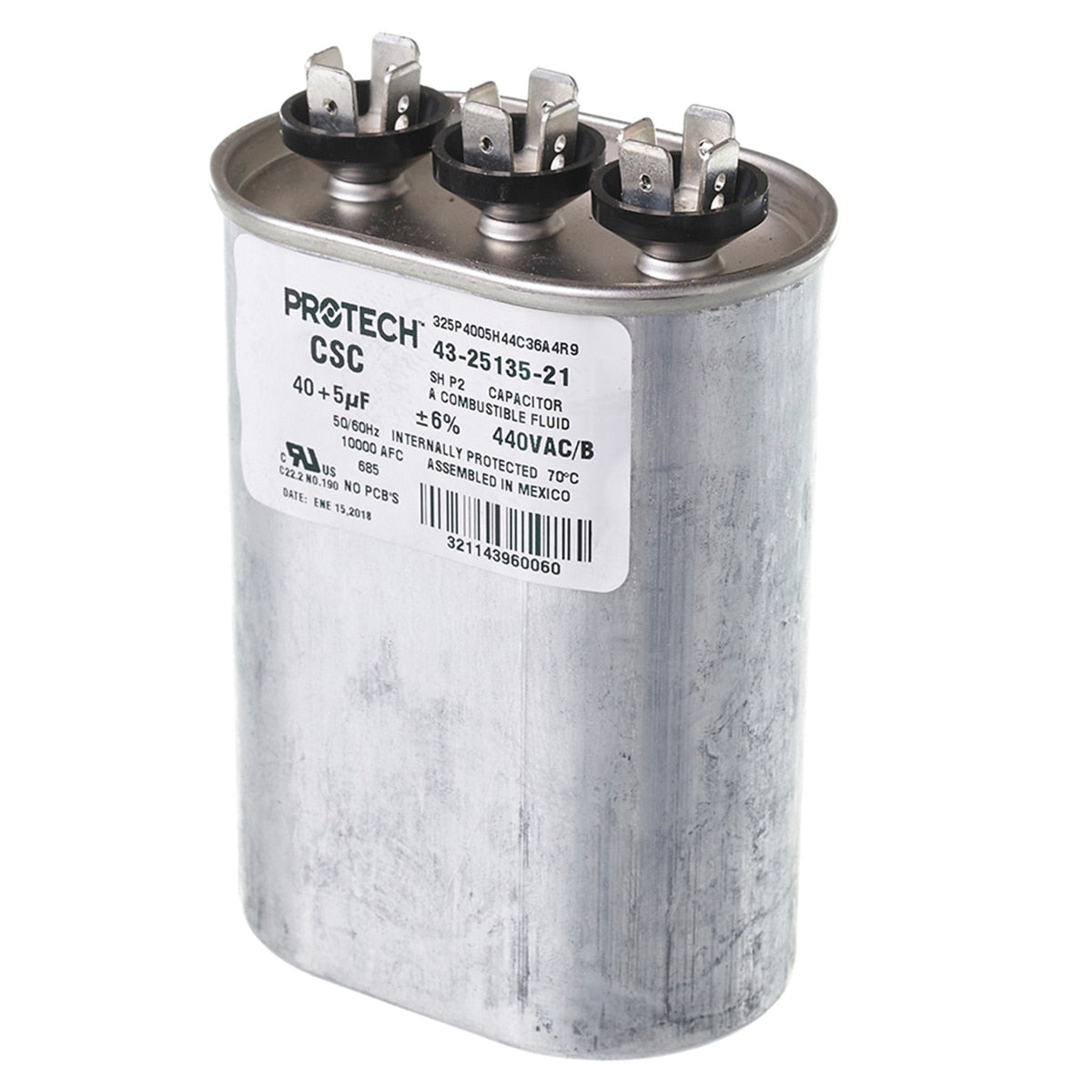 Rheem 43-25135-21 40/5/440 Dual Oval Metal Finish
