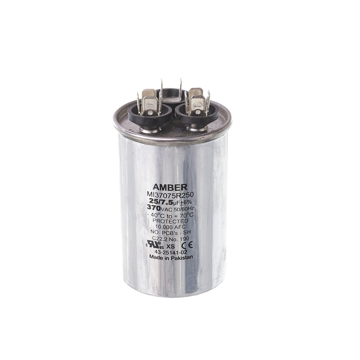Rheem 43-25141-02 Capacitor 25/7.5/370 MI37075R250 Amber