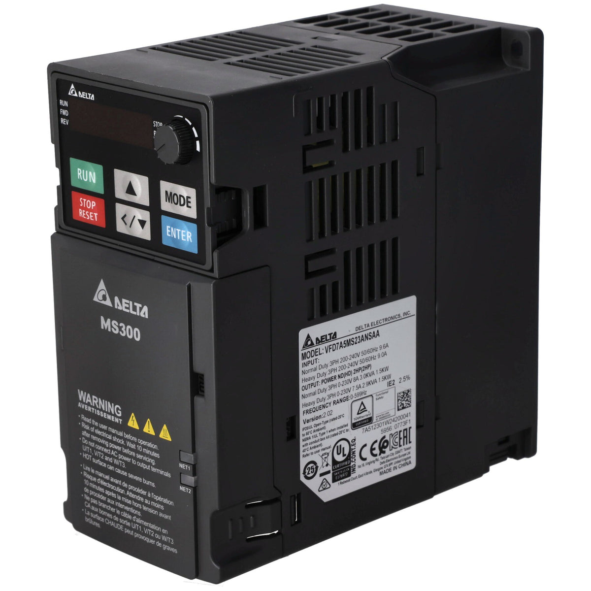 Rheem 47-109392-12 Program – Vfd – 2 Hp 230V – 2 Wire (Delta MS300)