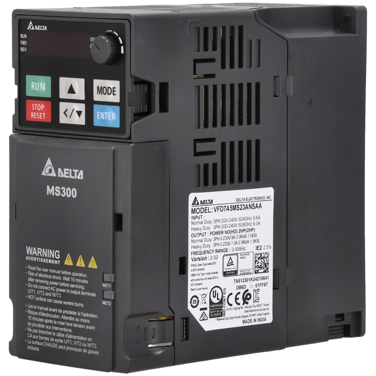 Rheem 47-109392-13 Program – Vfd – 2 Hp 230V – 2 Wire (Delta MS300)