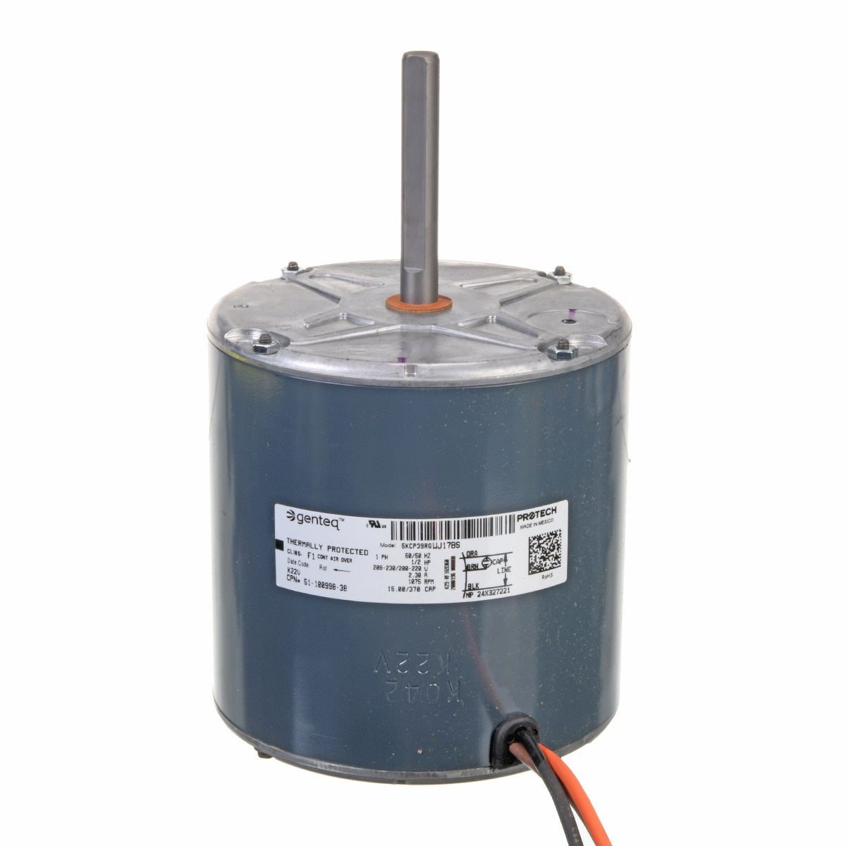 Rheem 51-100998-38 1/2 Hp Psc Motor - 208/230V, 1075 Rpm, Genteq