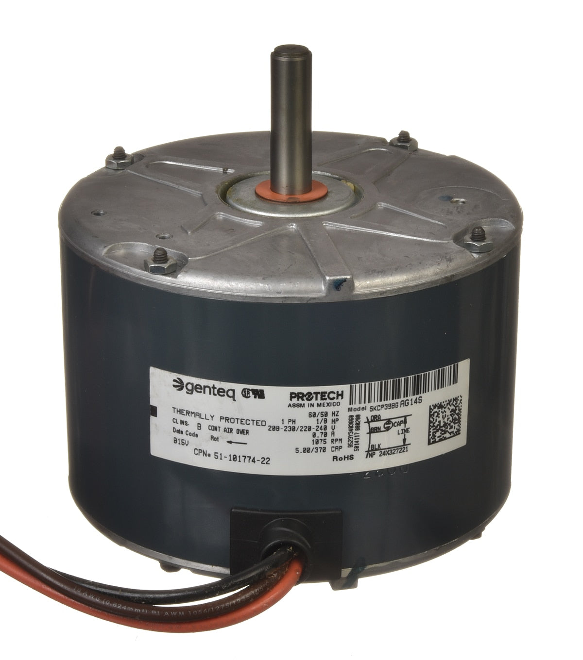 Rheem 51-101774-22 Motor - 1/8 Hp Dd 5KCP39BGAG14S