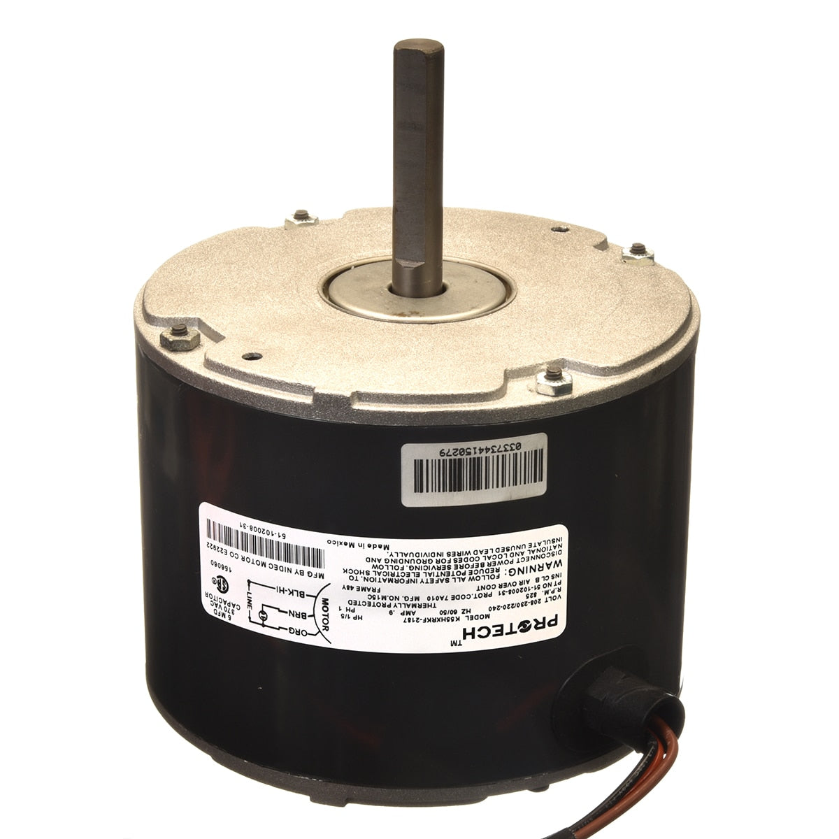Rheem 51-102008-31 Emerson 1/5 Motor K55HXRED-1896