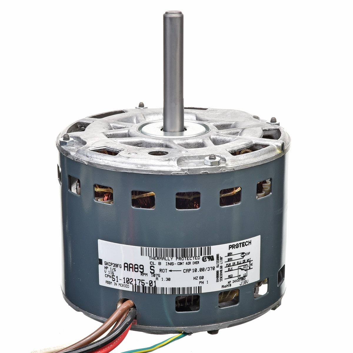 Rheem 51-102175-01 MOTOR-1/5HP Psc 115V-1-60 Ge