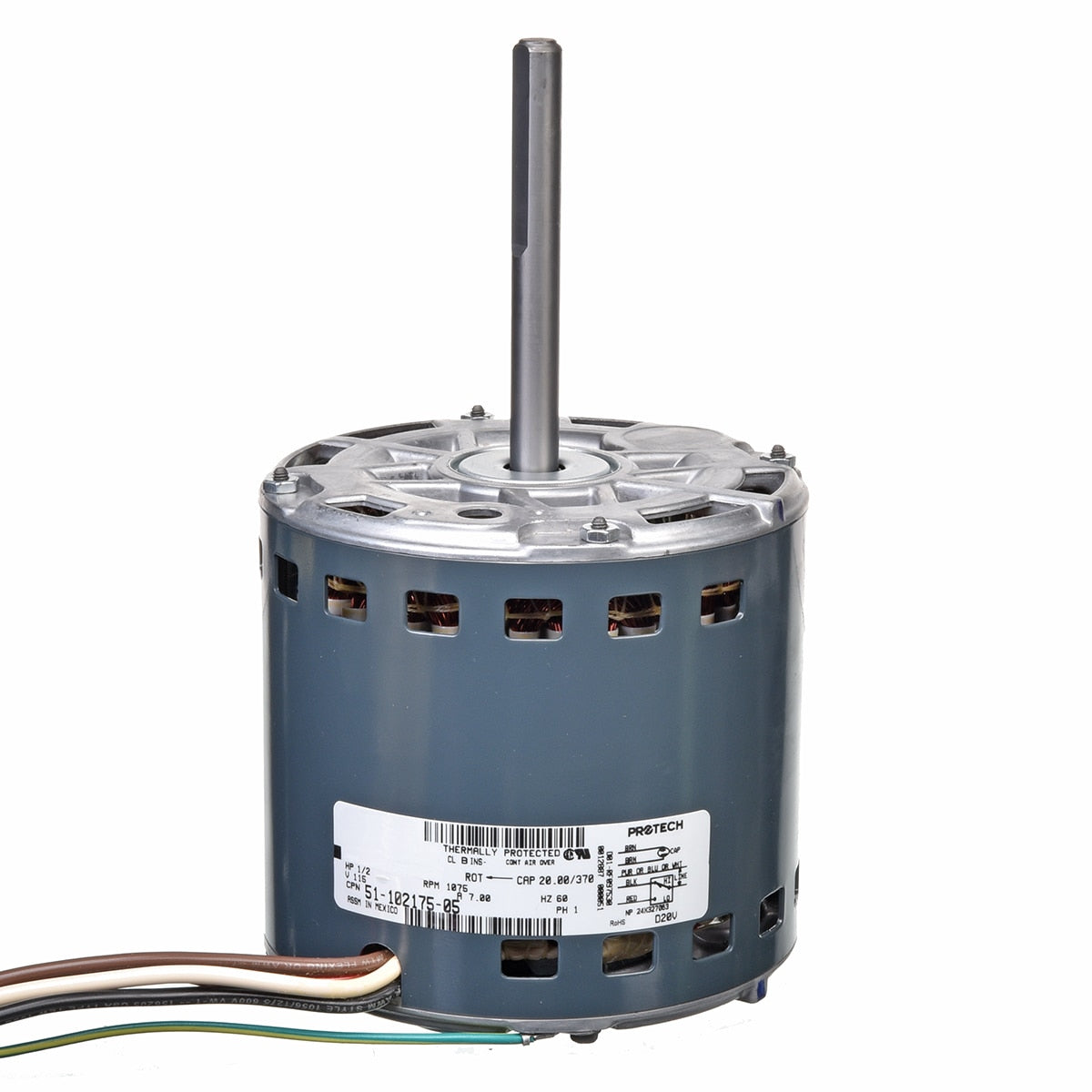 Rheem 51-102175-05 MOTOR-1/2HP Psc 115V-1-60 Ge