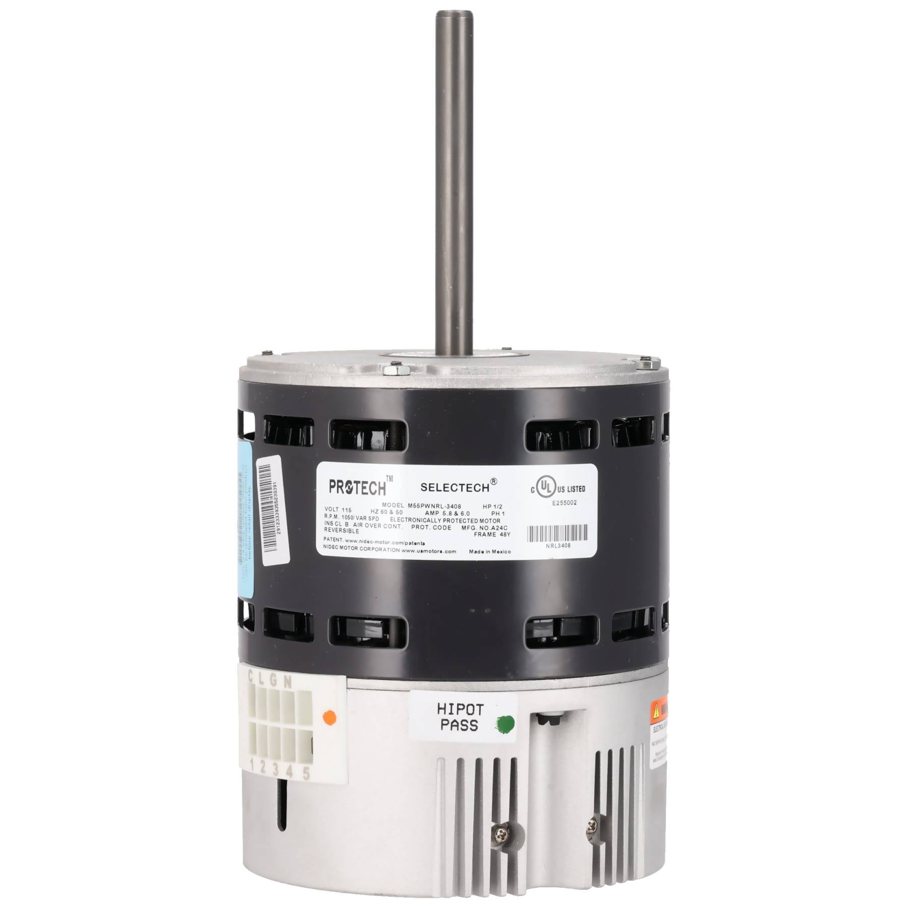 Rheem 51-106541-17 MOTOR-1/2HP Nidec Selectech GEN3