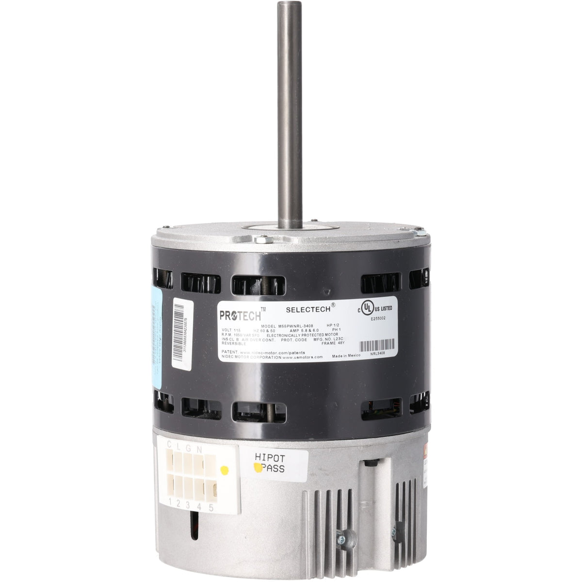 Rheem 51-106541-18 Motor- 1/2 Hp Nidec Selectech