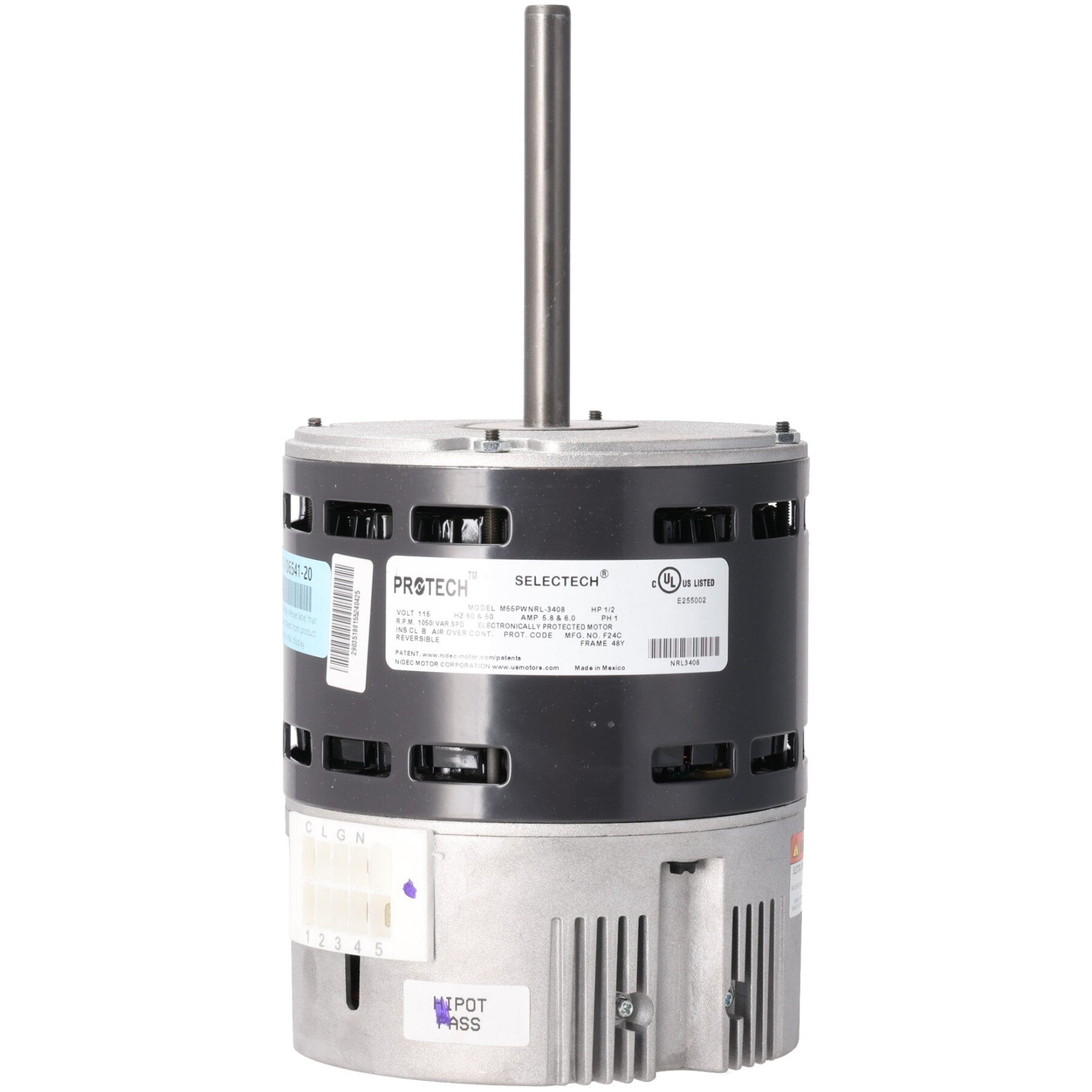 Rheem 51-106541-20 1/2HP Nidec G3 R801T Ct 75K17in.