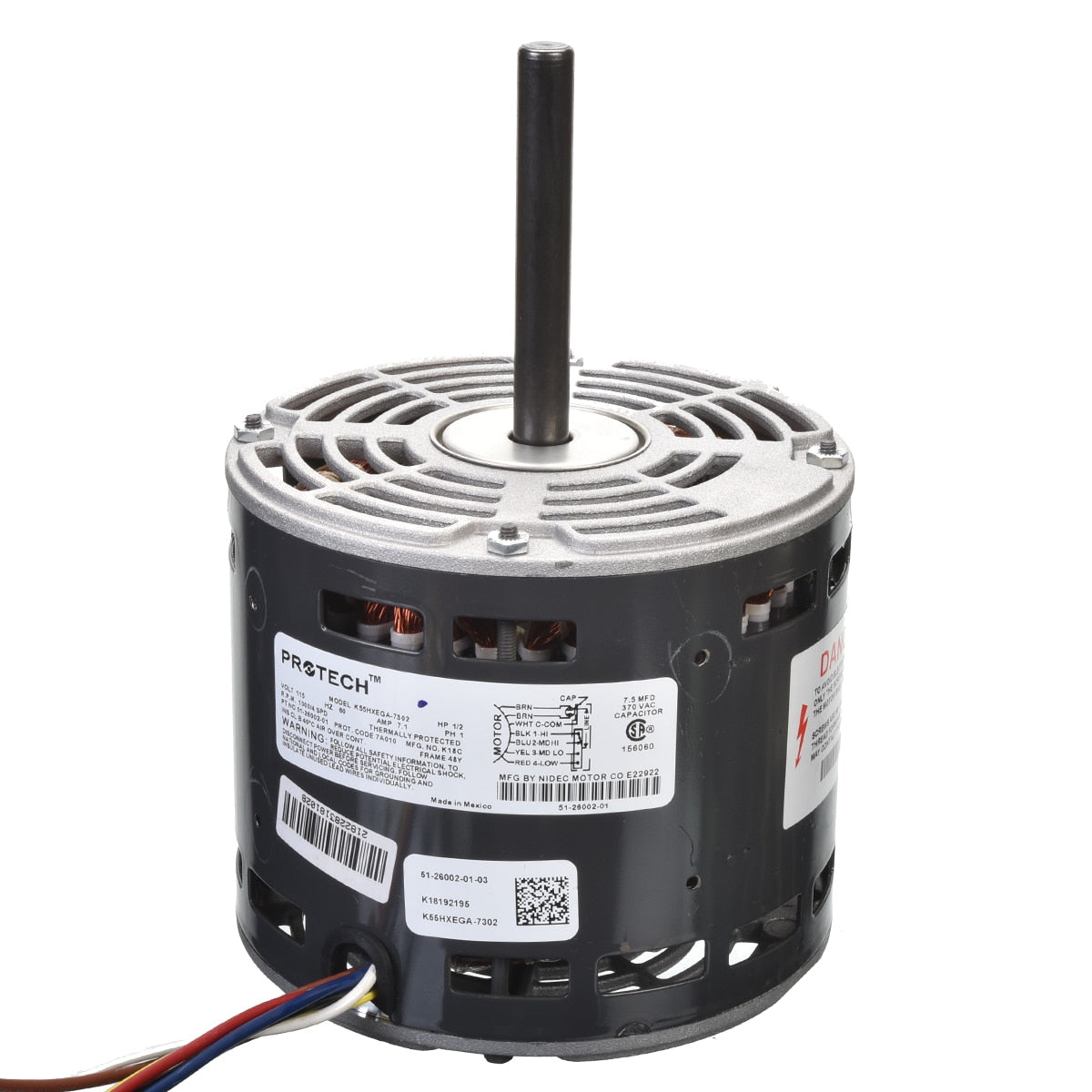 Rheem 51-26002-01 Motor - 1/2 Hp Dd K55HXEGA-7302 Emer R/03