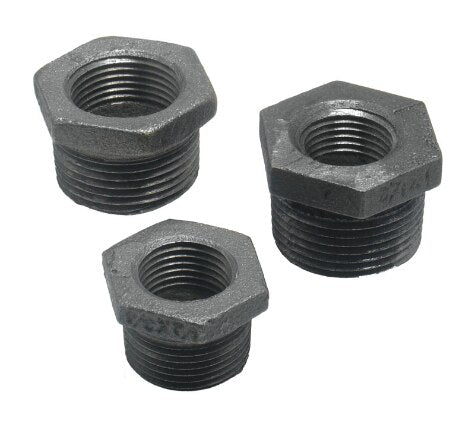 Genova Pipe 660399 3/4 x 1/2-Inch Black Hex Bushing