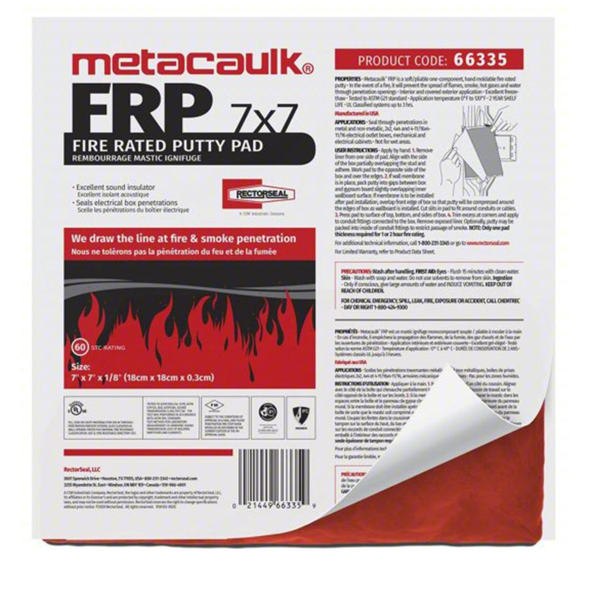 Rheem 66335 Metacaulk 7 in. X 7 in. Putty Pad