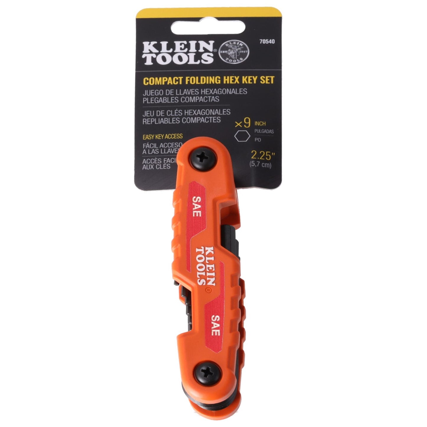 Rheem 70540 Compact Folding Hex Key Set, Sae