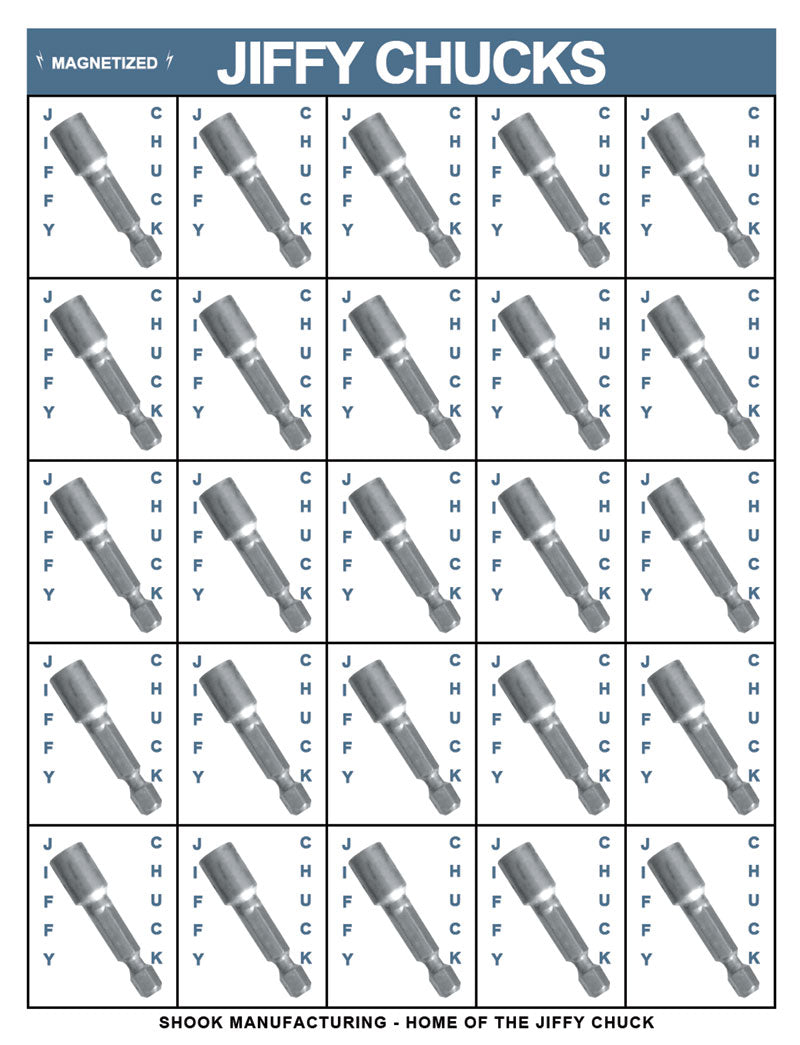 Rheem 86-10224-25PK Jiffy Chucks- 25 Pack - 1/4 X 1 7/8