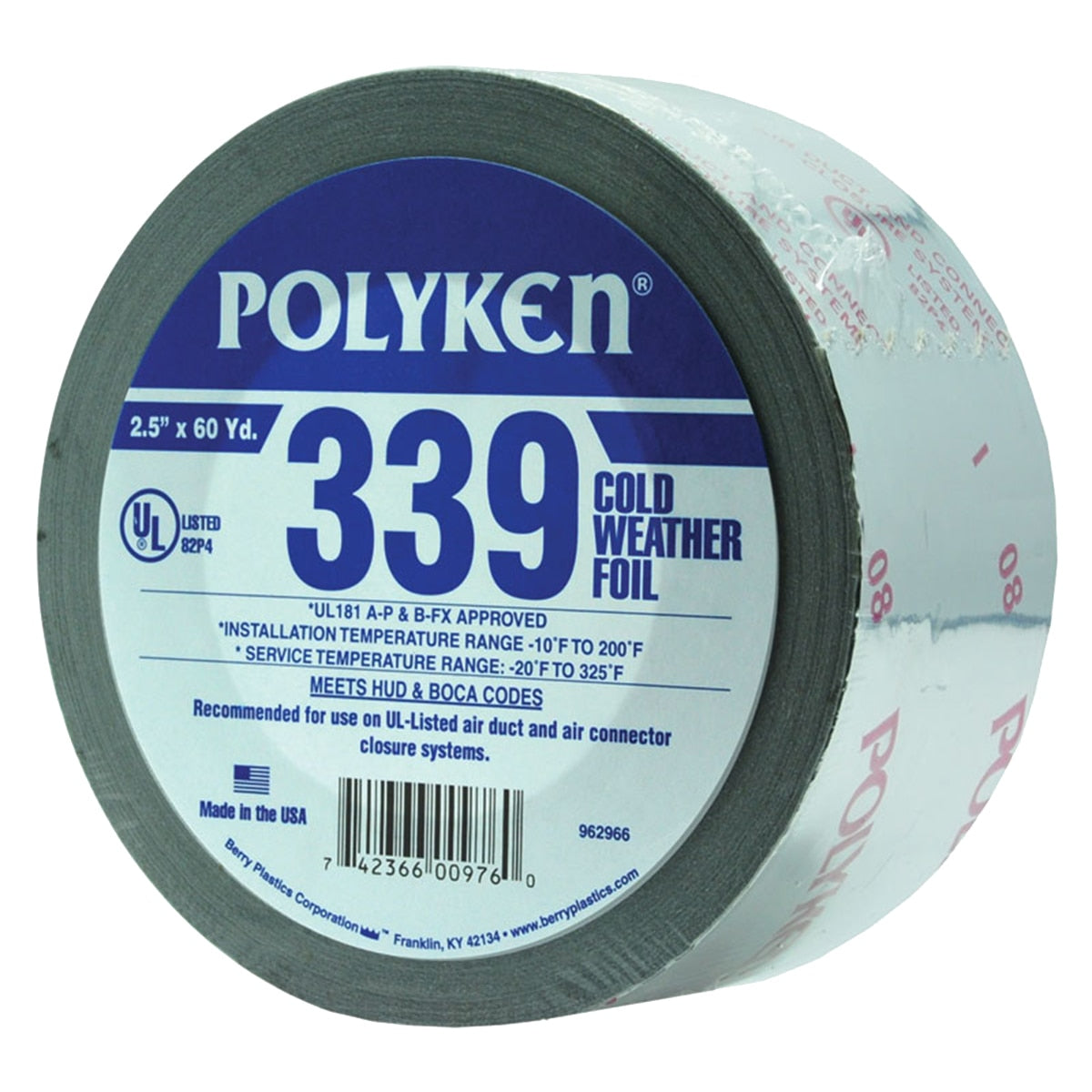 Rheem 86-P339-P 2.5 X 60 Yd. Printed Alum Tape (16/CASE)