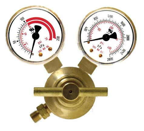 Uniweld RMC2 Patriot Acetylene Regulator, CGA-200