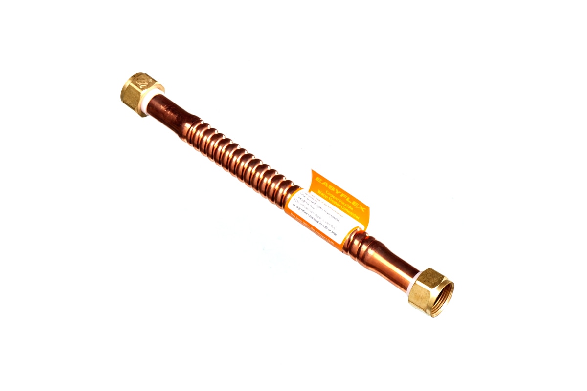 Rheem EFWC-034C-1010-12 Flexible Water Connector - Copper - 3/4 in. Female Npt X 3/4 in. Female Npt X 12 in. Long