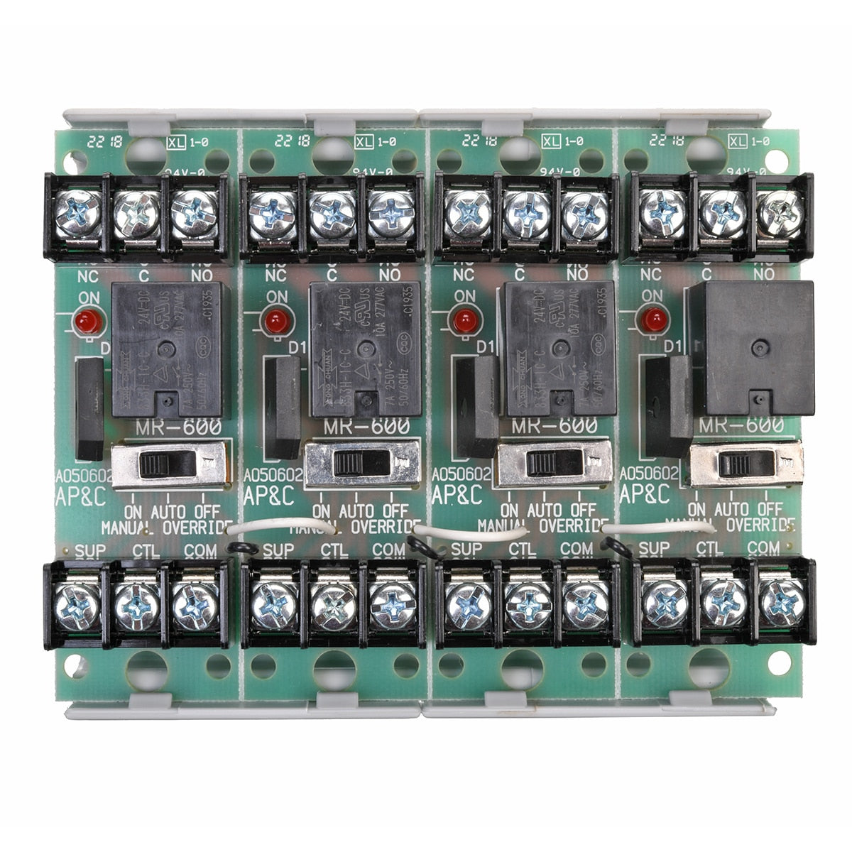 Rheem MR-604T Relay - 4 Spdt W/led, Sw, Track