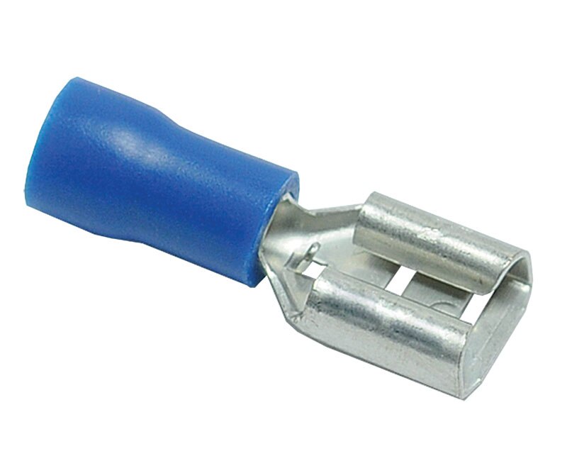 Rheem PD455612 3/16 in. Tab Blue Push-on Vinyl Insulated Fm Disconnect - 16-14 Awg (Blister Pack of 100)