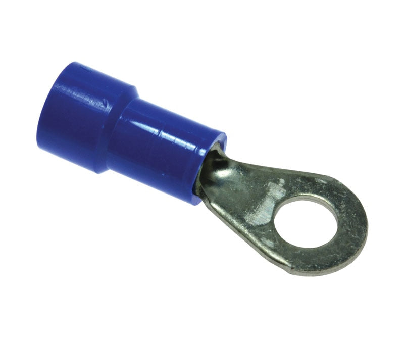 Rheem PD455617 #8 Stud Blue Vinyl Insulated Ring Terminal - 16-14 Awg (Blister Pack of 19)