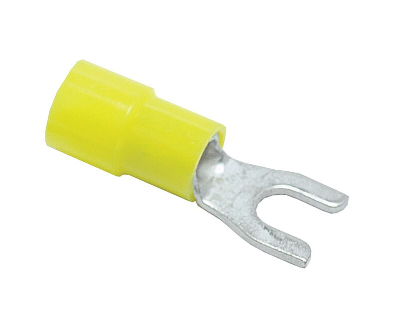 Rheem PD455622 #8 Stud Yellow Vinyl Insulated Spade Terminal - 12-10 Awg (Blister Pack of 14)