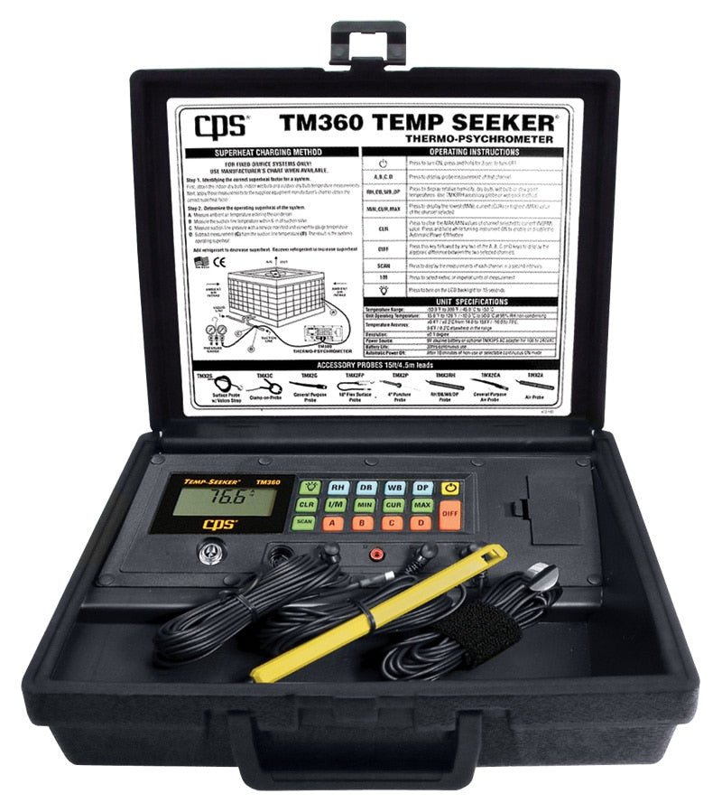 Rheem TM360 Multi-Input Dig Therm-Pshycrometer and Acc