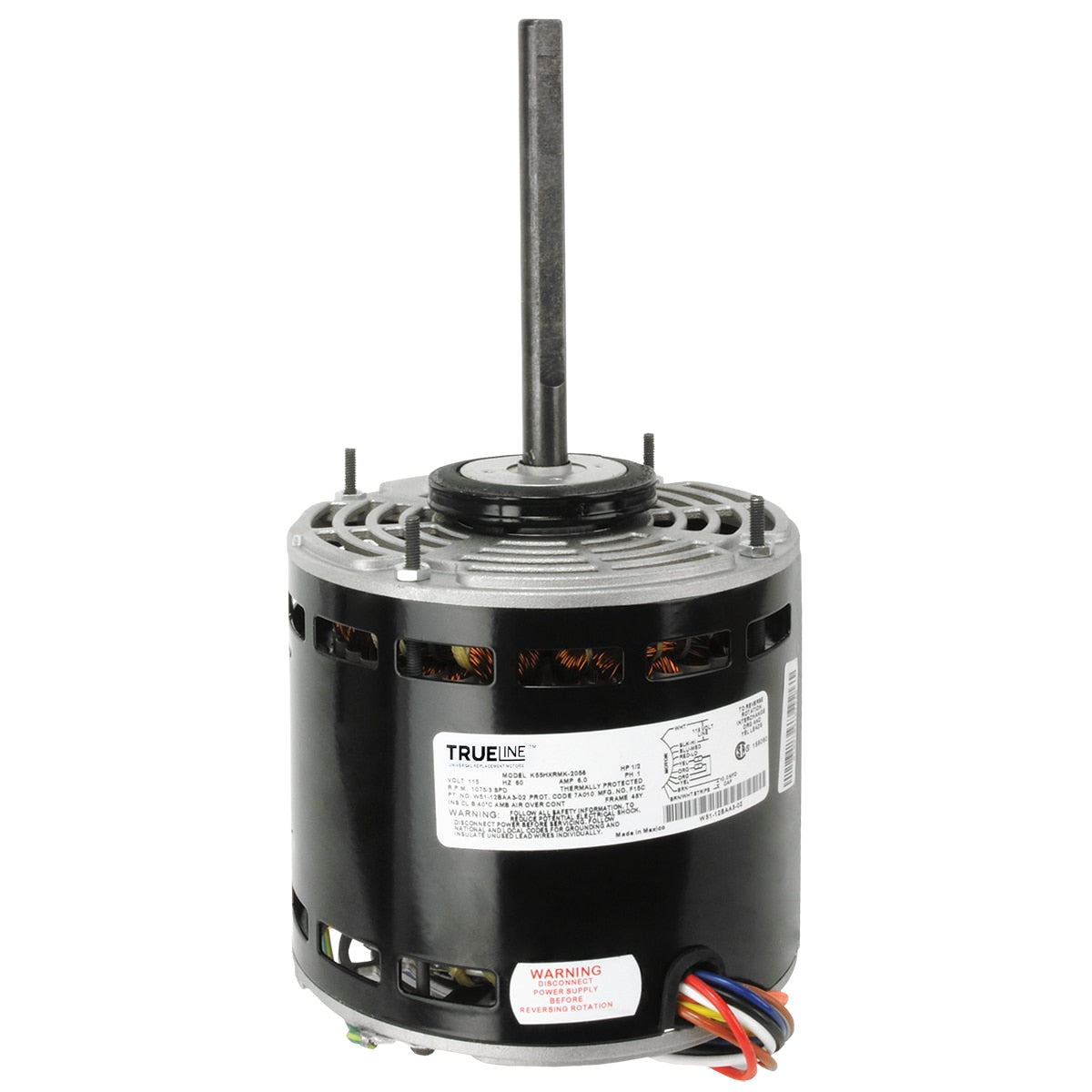 ProTech W51-12BAA3-02 Universal Blower Motor - 1/2 Hp 120/1/60 (1075 RPM/3 Speed)
