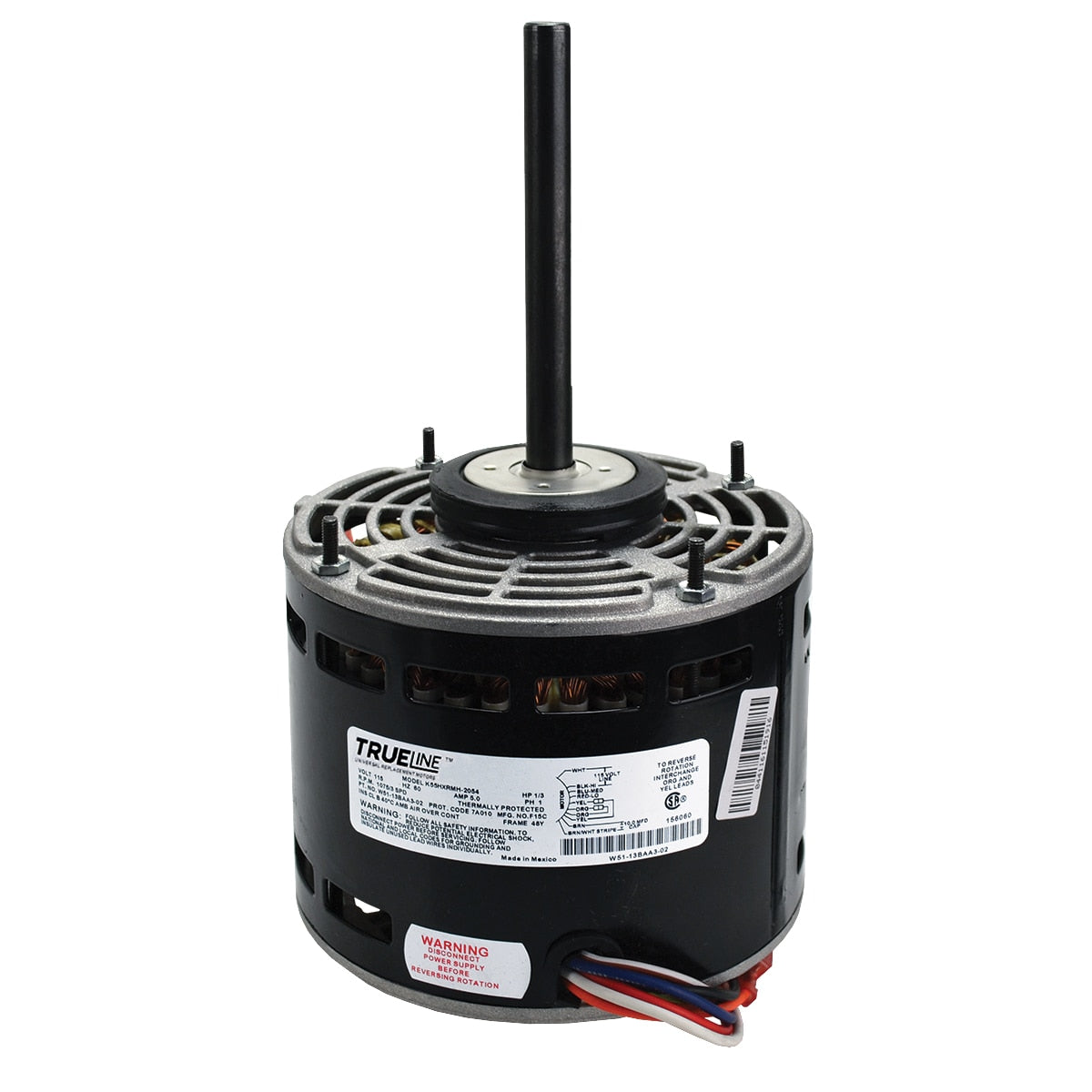 ProTech W51-13BAA3-02 Universal Blower Motor - 1/3 Hp 120/1/60 (1075 RPM/3 Speed)
