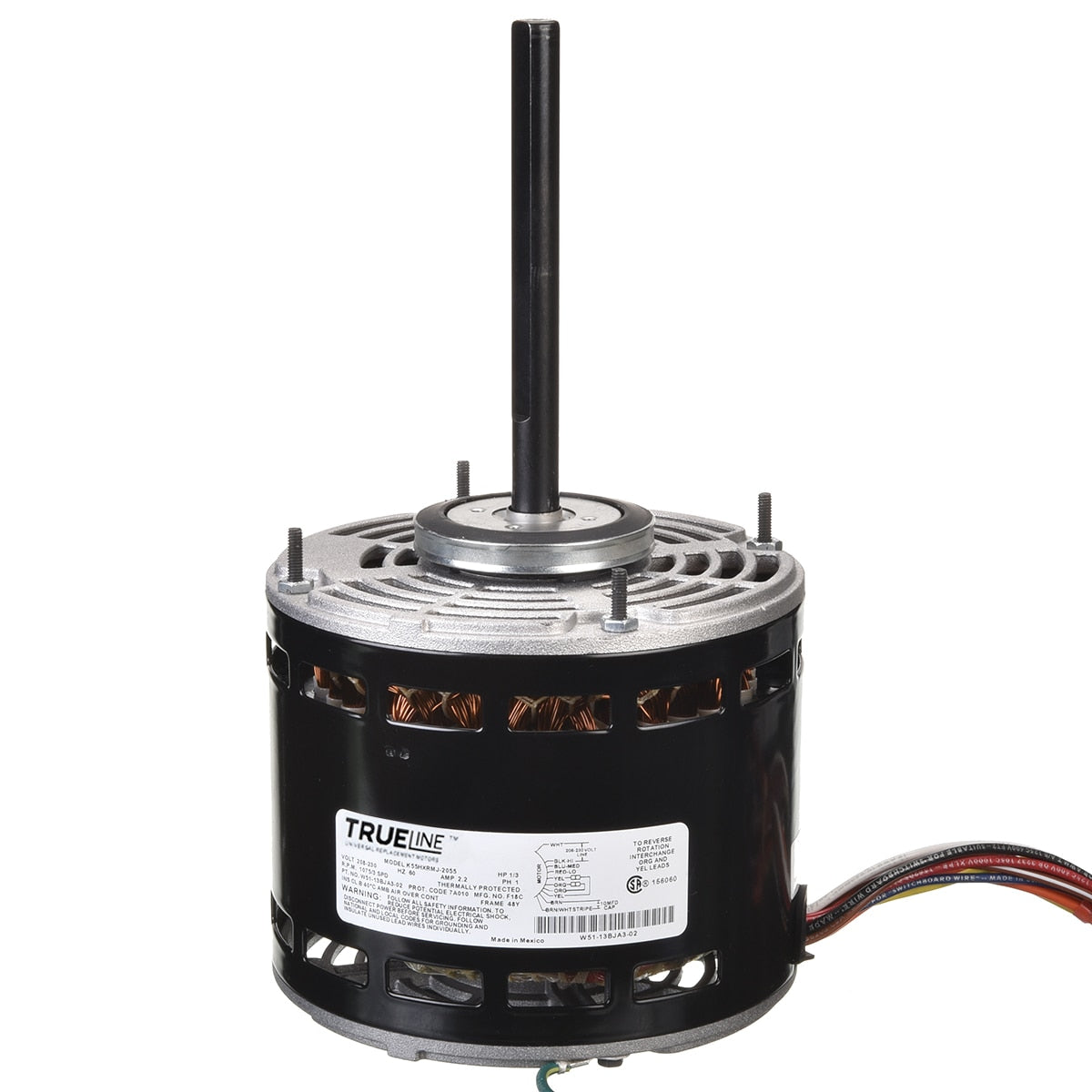 ProTech W51-13BJA3-02 Universal Blower Motor - 1/3 Hp 208-230/1/60 (1075 RPM/3 Speed)