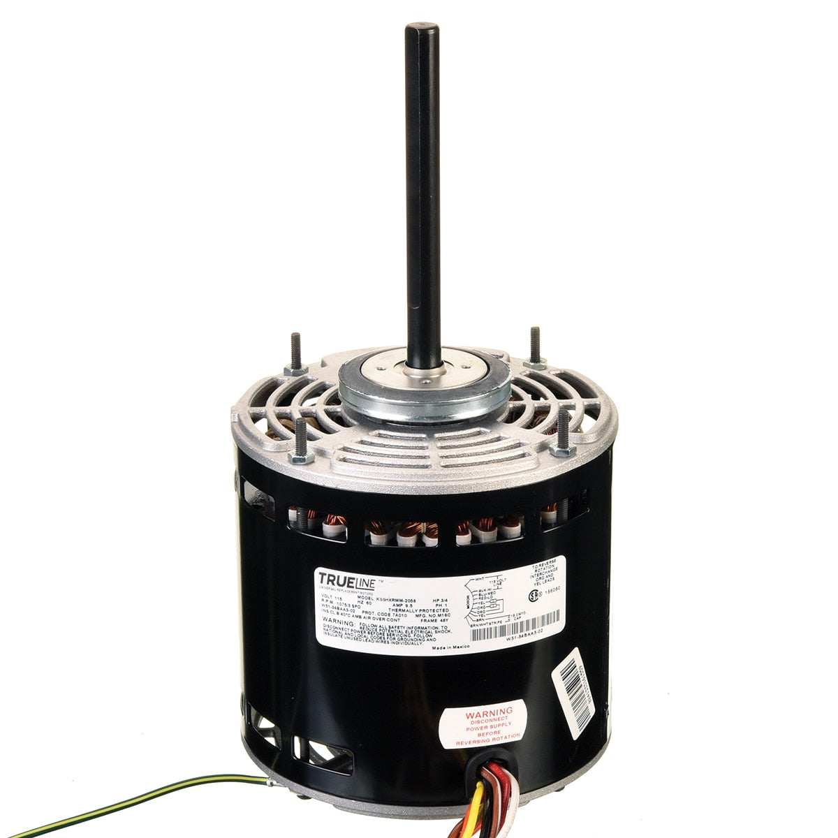 ProTech W51-34BAA3-02 Universal Blower Motor - 3/4 Hp 120/1/60 (1075 RPM/3 Speed)