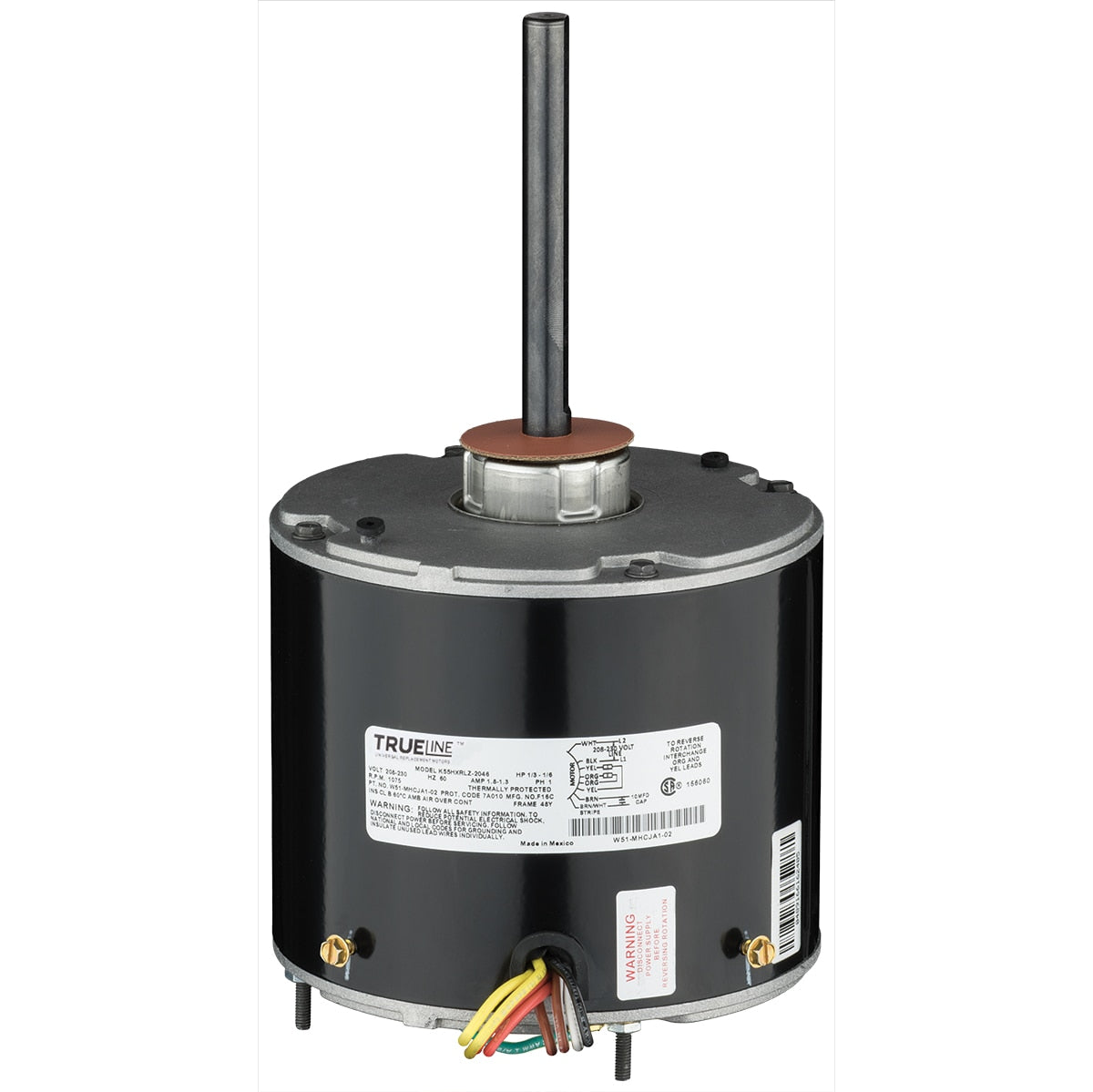ProTech W51-MHCJA1-02 Universal Condenser Motor - 1/6 - 1/3 Hp 208-230/1/60 (1075 RPM/1 Speed)