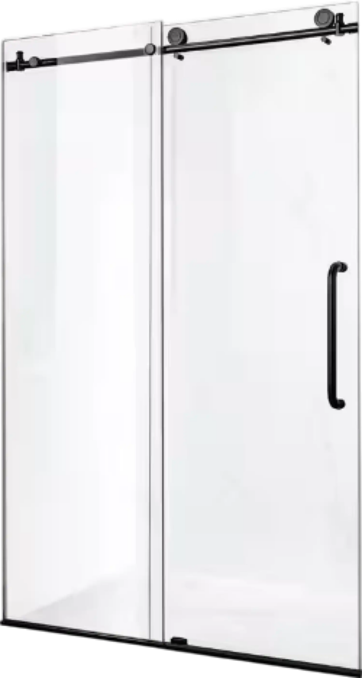 Anzzi SD-AZ8077-01BN Leon Shower Door 48" x 76" Sliding Frameless Tempered Glass New