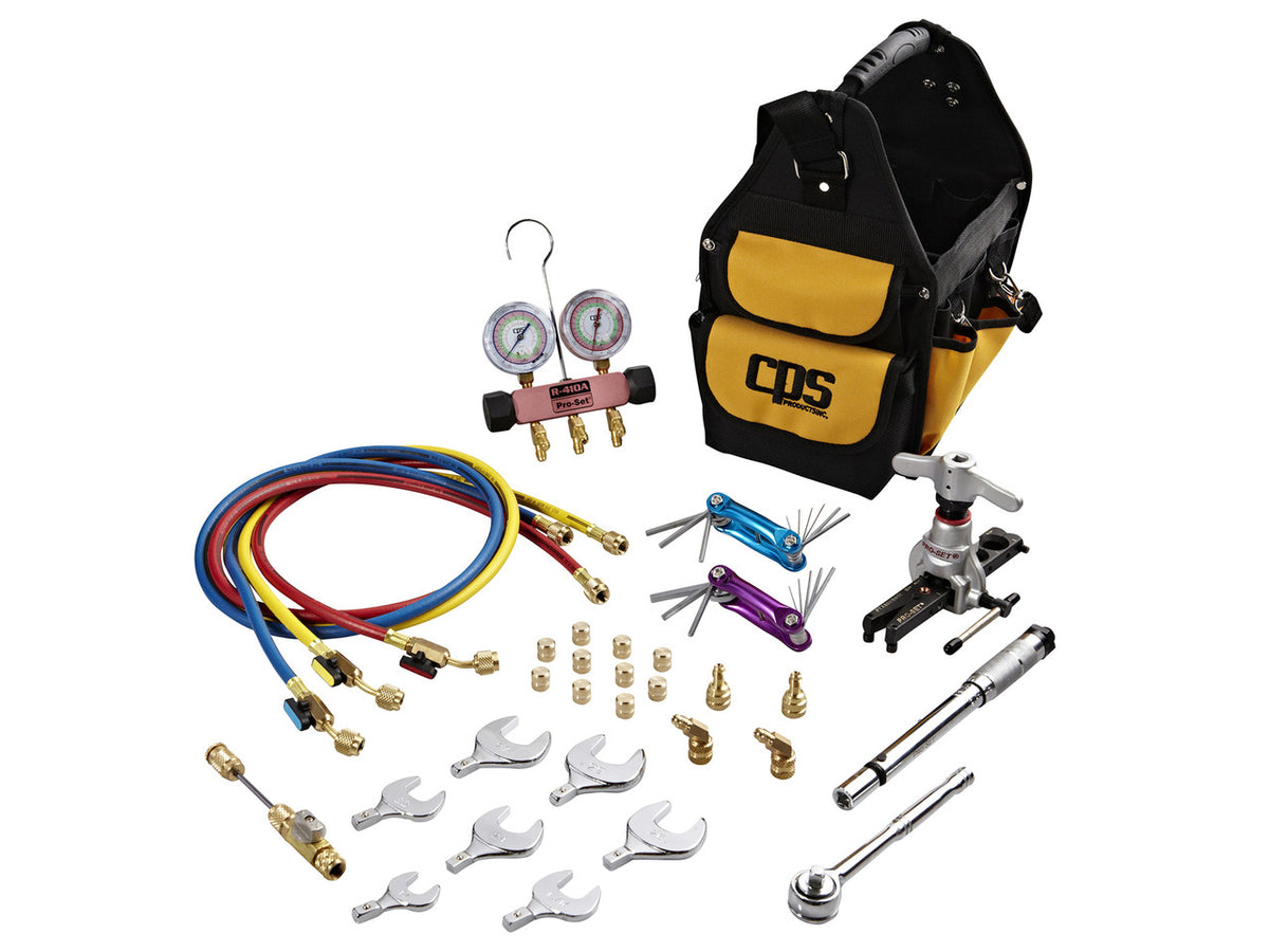 CPS TLB410SAE Mini-Split Tool Kit with SAE Multi-Head Torque Wrench Set