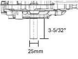 25mm x 3-5/32 crankshaft