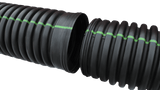 ADS 04150020IBDW 4" x 20' Bell End x Spigot, Dual Wall, Black HDPE Drainage Pipe