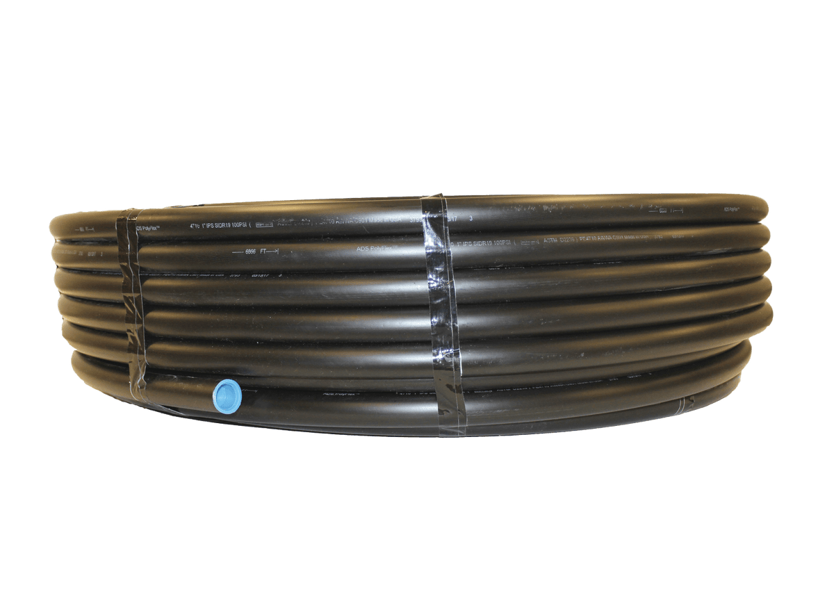 ADS 180100 1" x 100' HDPE Drainage Pipe, Pressure Utility Grade, 80 psi