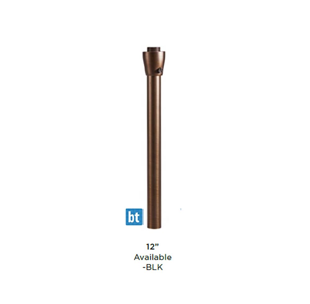 Alliance Outdoor Lighting ALSTEM12-BT Alstem Area Light Stem 12" LED Bluetooth Brass