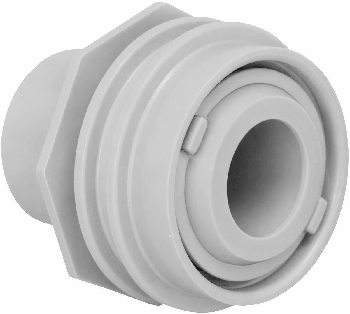 AquaStar 303 Flush Mount Return Fitting Wall Inlet, Gunite, Light Gray, 1"